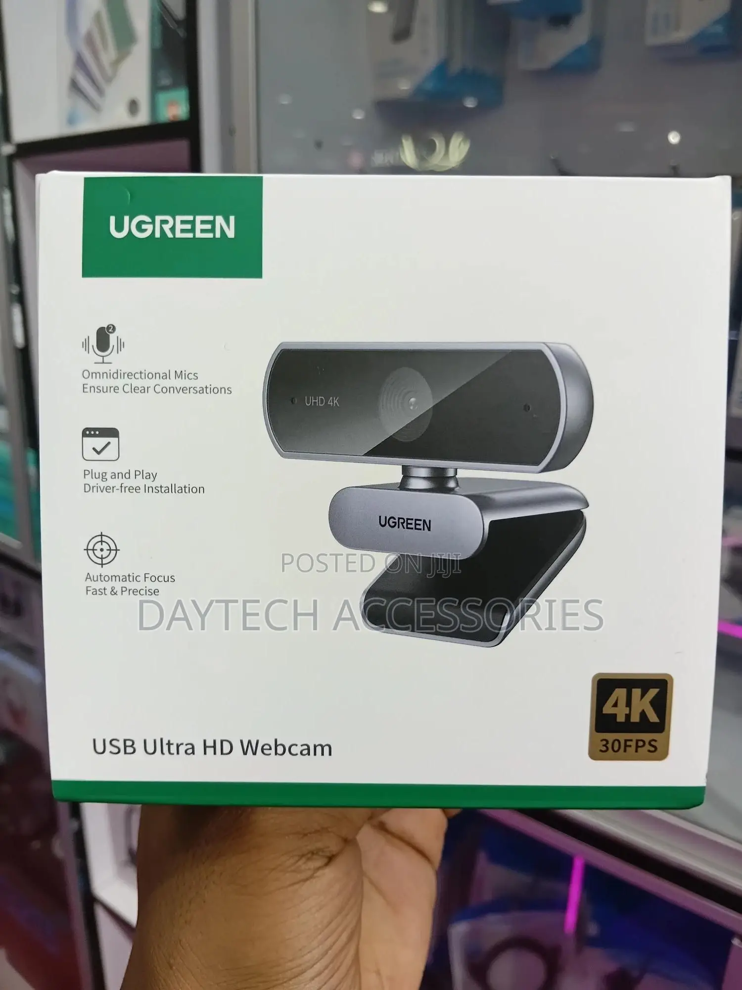 Ugreen Webcam For Pc Ultra Hd Web Camera With Microphone.