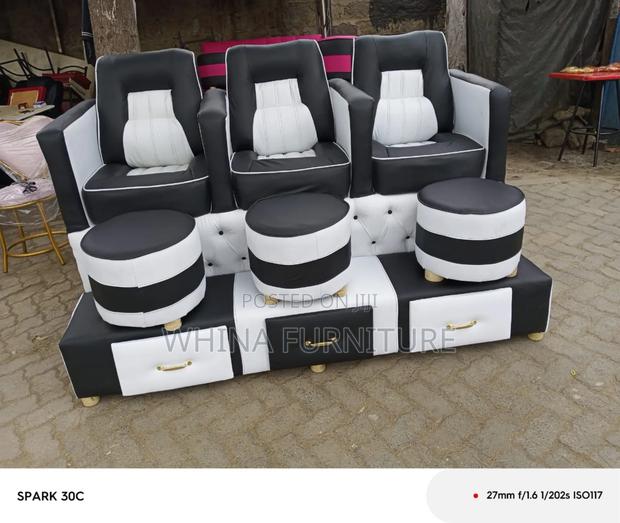 Black and White Styled Pedicure - main view