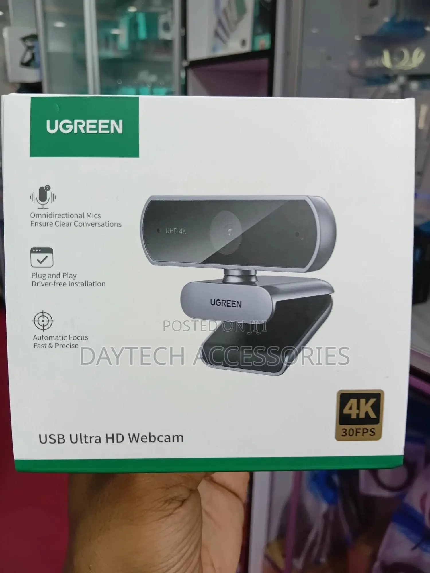 Ugreen Webcam For Pc Ultra Hd 1080p 60fps - Black