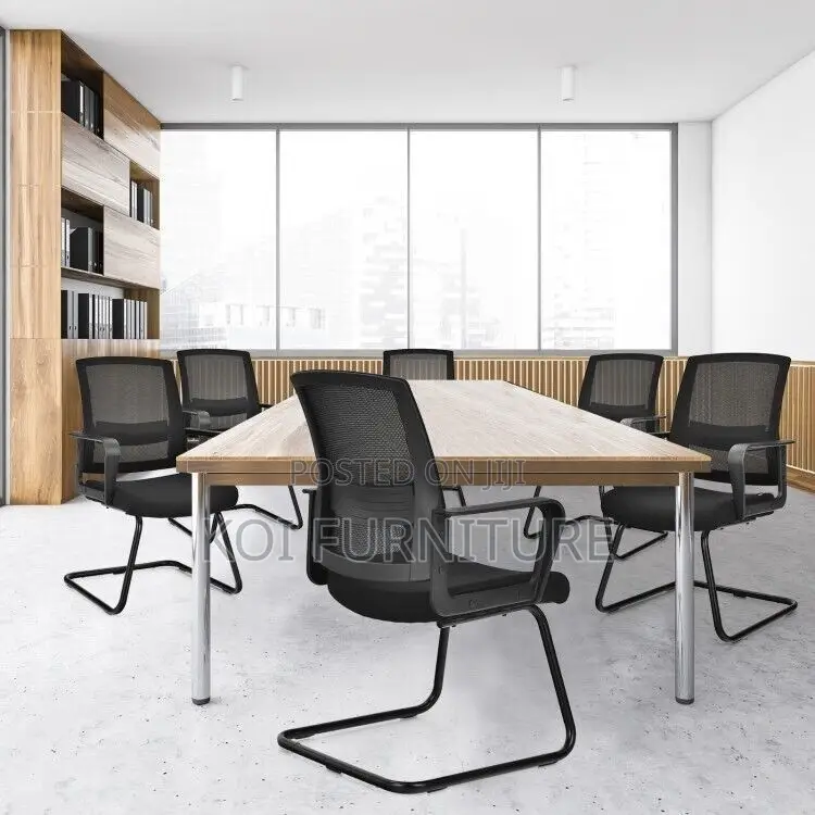 Office Chiar; Cantilever Mesh Visitor Welcome Sled Base Office Seat