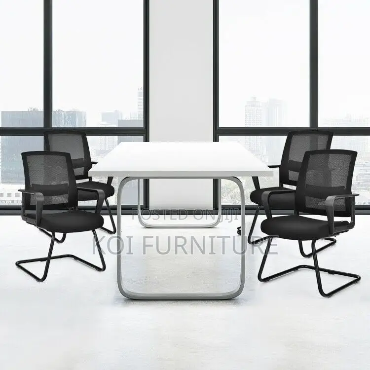 Office Chiar; Cantilever Mesh Visitor Welcome Sled Base Office Seat