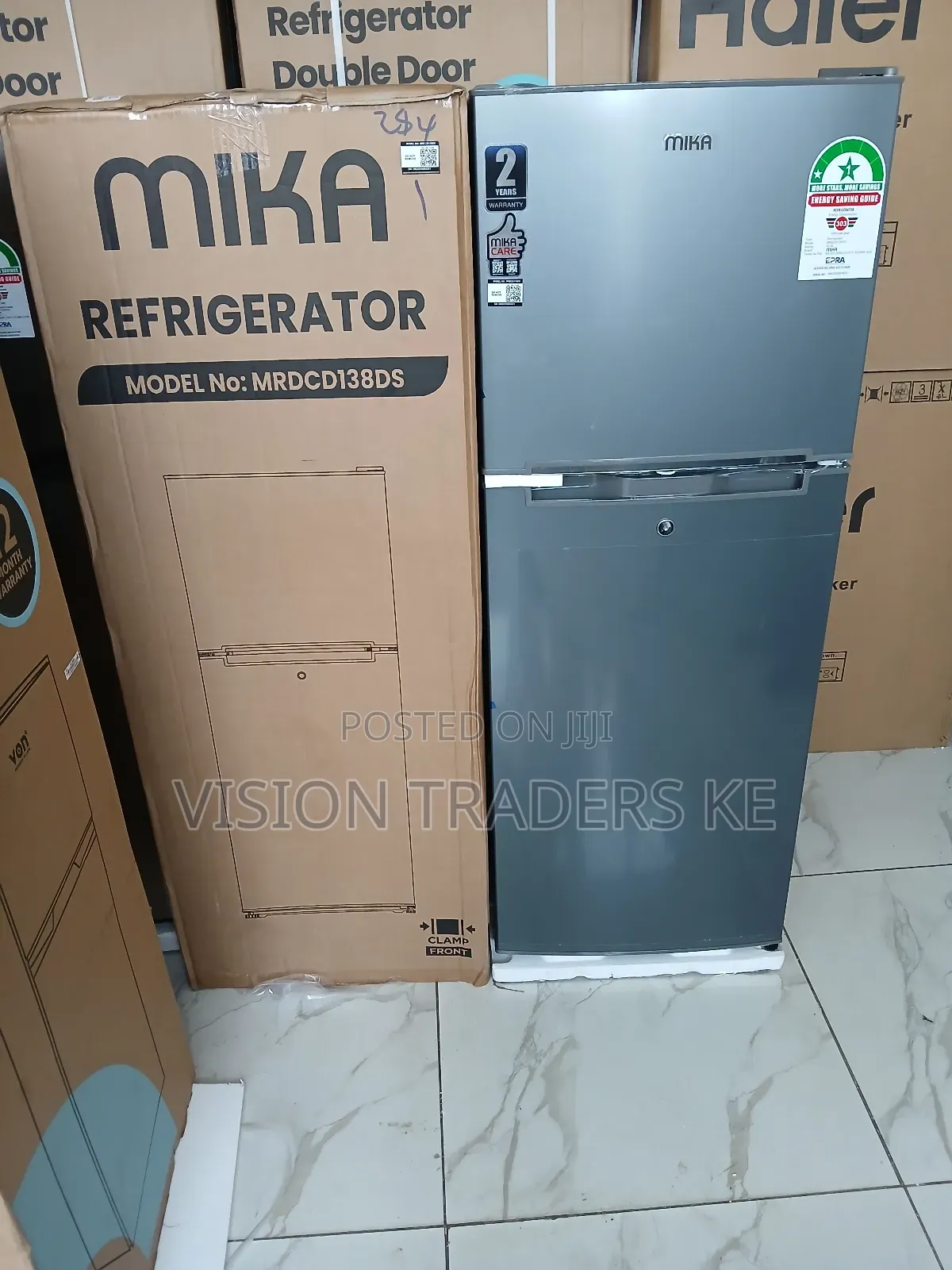 Mika 138ltrs Double Door Direct Cool Refrigerator-Freezer