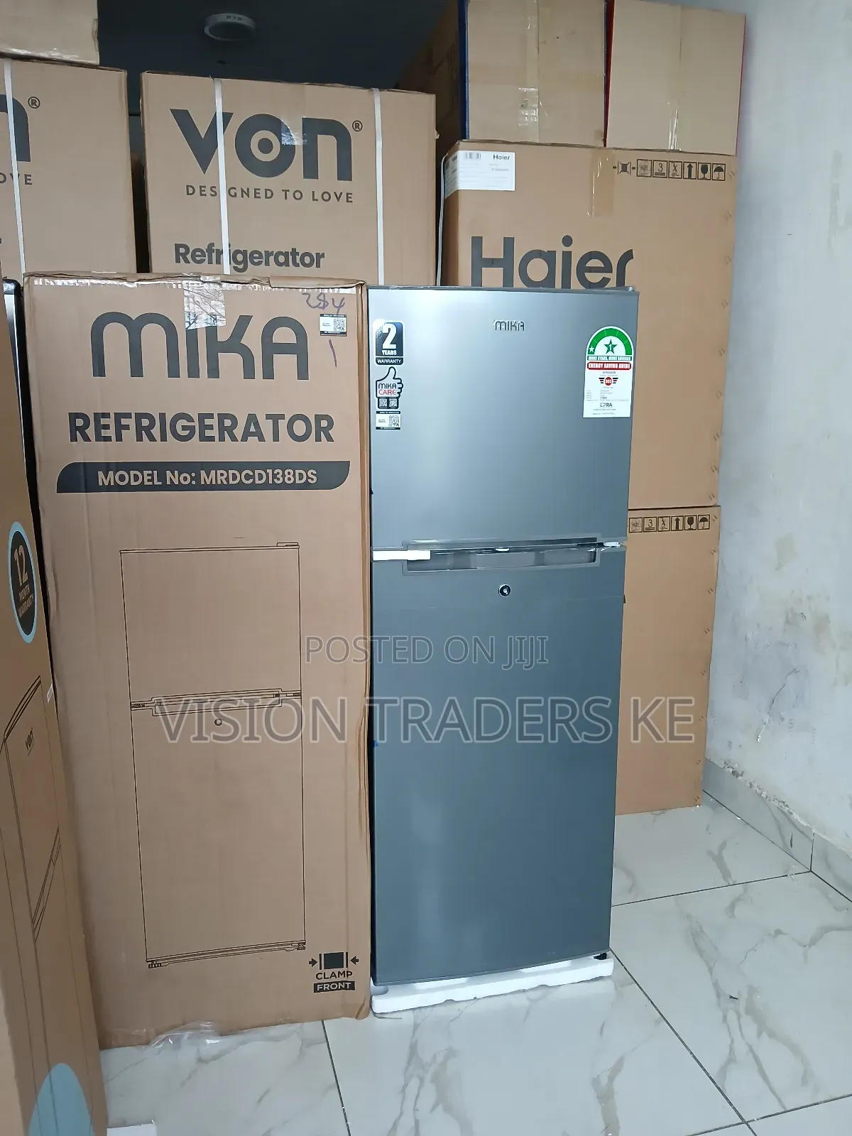Mika 138ltrs Double Door Direct Cool Refrigerator