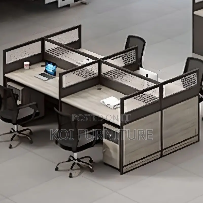 Office Workstation; Four Way Collaboration Office Workstation