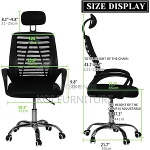 Office Chairs; Mesh Headrest Fabric Office Seat