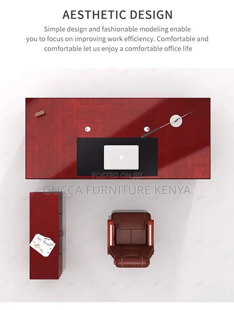 1.6m Executive Mahogany President Office Desk