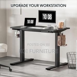 Office Desk; 1.2 Meter Black Height Adjustable Office Desk - thumbnail 2