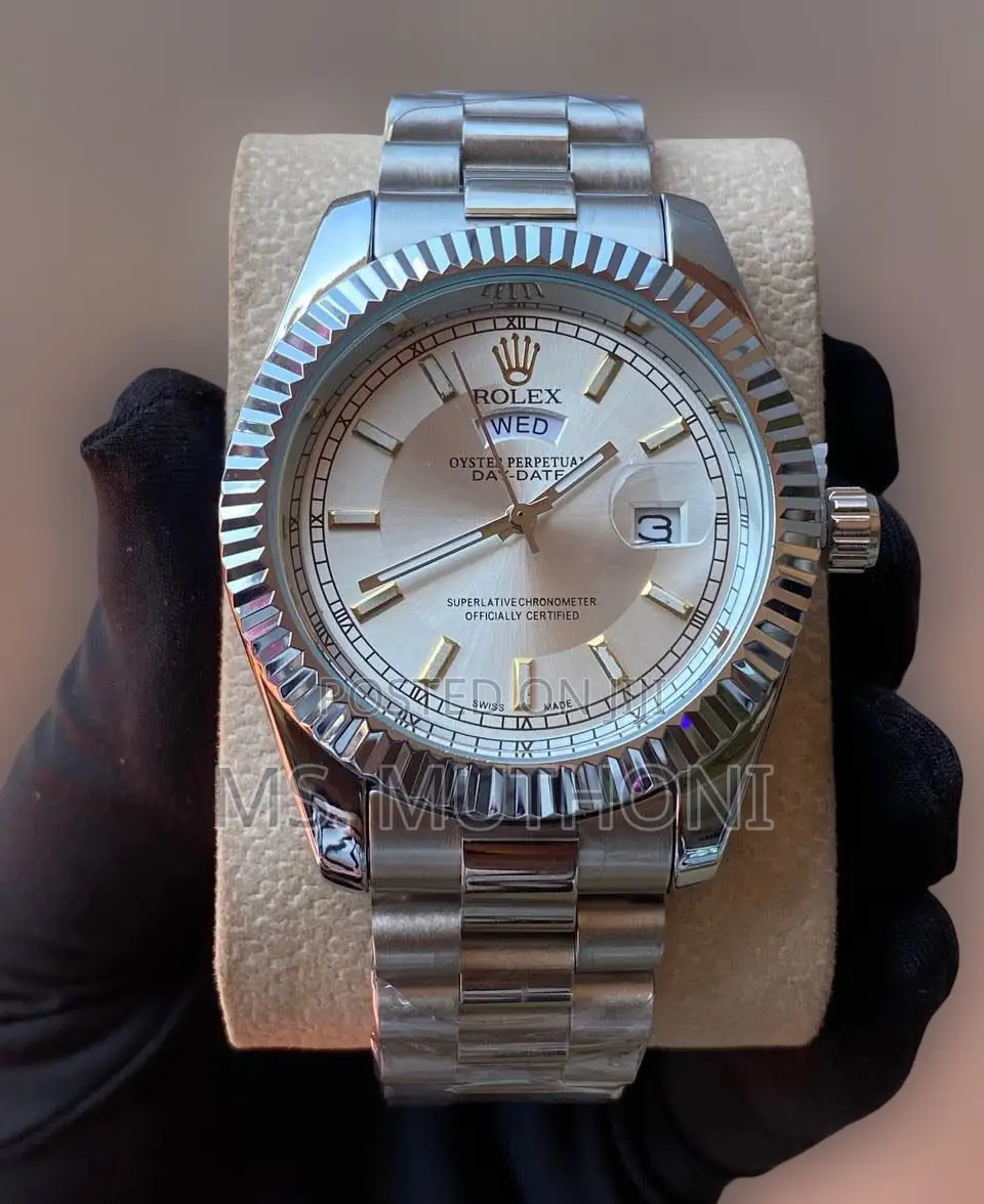 Stainless Steel Rolex Oyster Perpetual Day-Date. (Boxed)