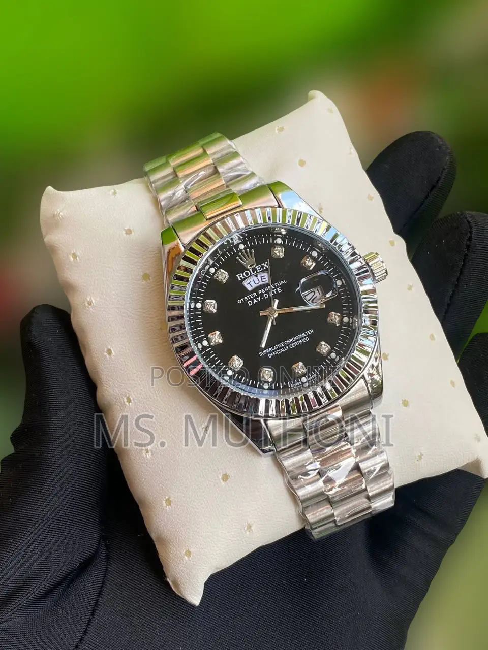 Stainless Steel Rolex Oyster Perpetual Day-Date. (Boxed)