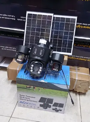 4g PTZ Tripple Lens Automatic Spotlight Activation Solar Camera