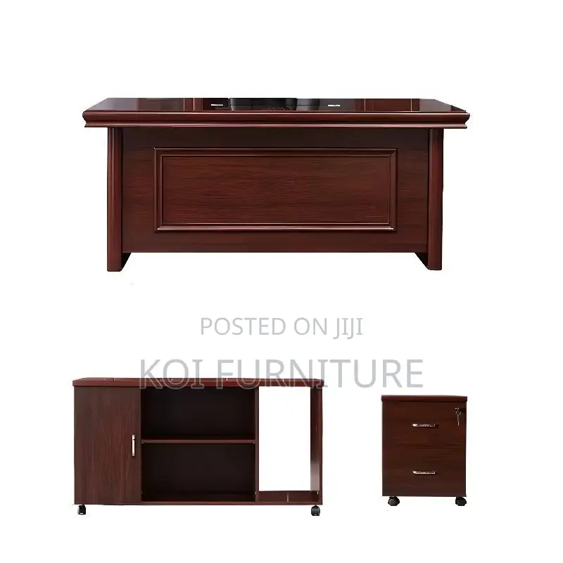 Office Desk; 1.4 Meters Eexcutive Desk With Pedestal Cabinet