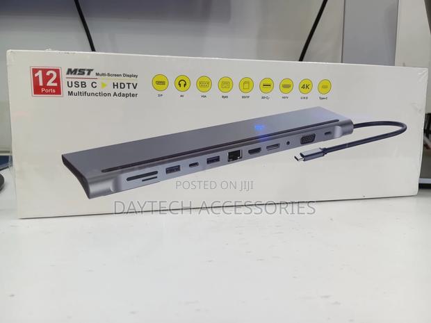MST 12-in-1 Multi-Screen Usb-C Hub Docking Station Adapter