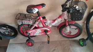 Rbo Kids Size 12" Bike With Support Wheels (Red)