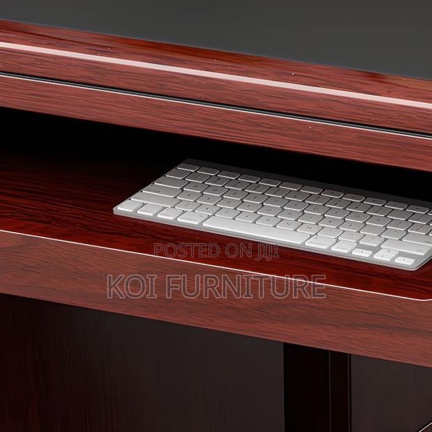 Office Desk; 1.2 Meters Mahogany Executive Office Desk With Drawers - thumbnail 4
