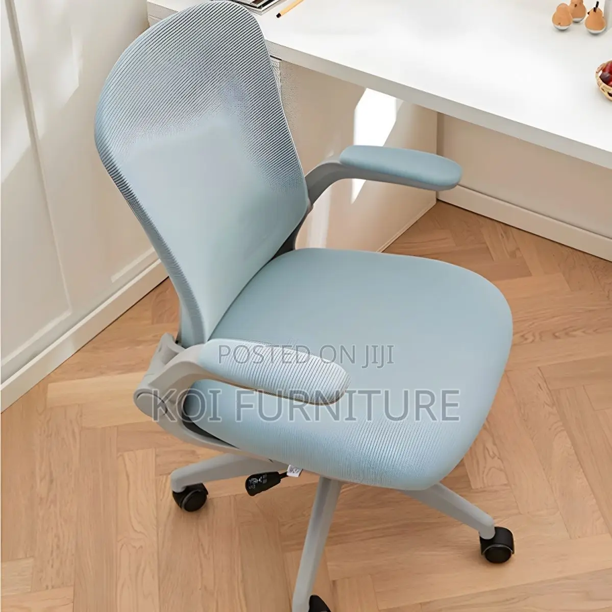 Office Chair; Ergonomic Office Seat With Adjustable Arms