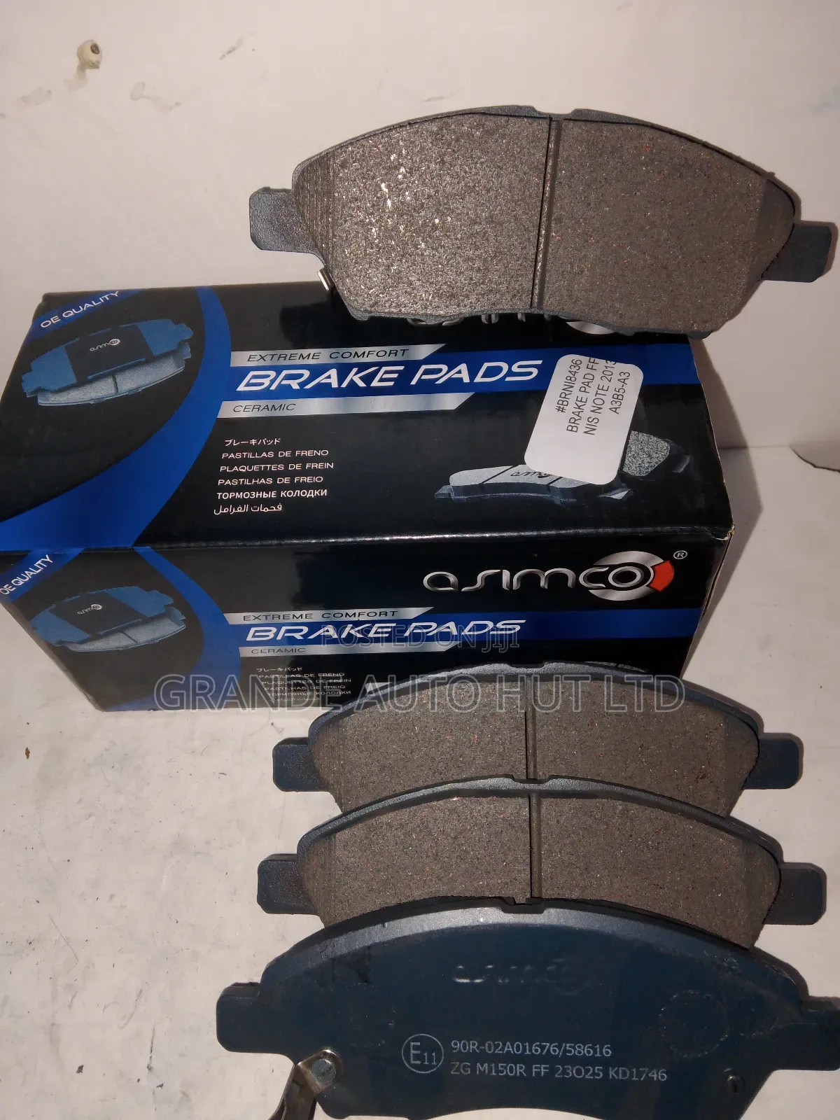 Front Brake Pads Nissan Note 2013 (Asimco Brand)
