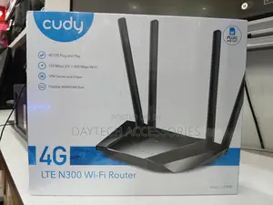 Cudy Wireless Router Wi-Fi 300 MBPS 2.4 GHZ 4g Lte Sim Black Lt400