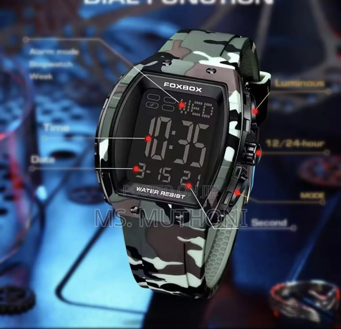Gents Digital Camouflage Gents Wristwatch With Led Dispay