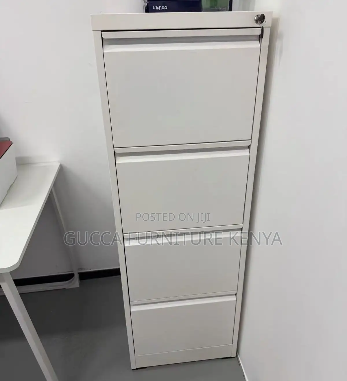 4-Drawer Steel Workstation Filing Cabinet