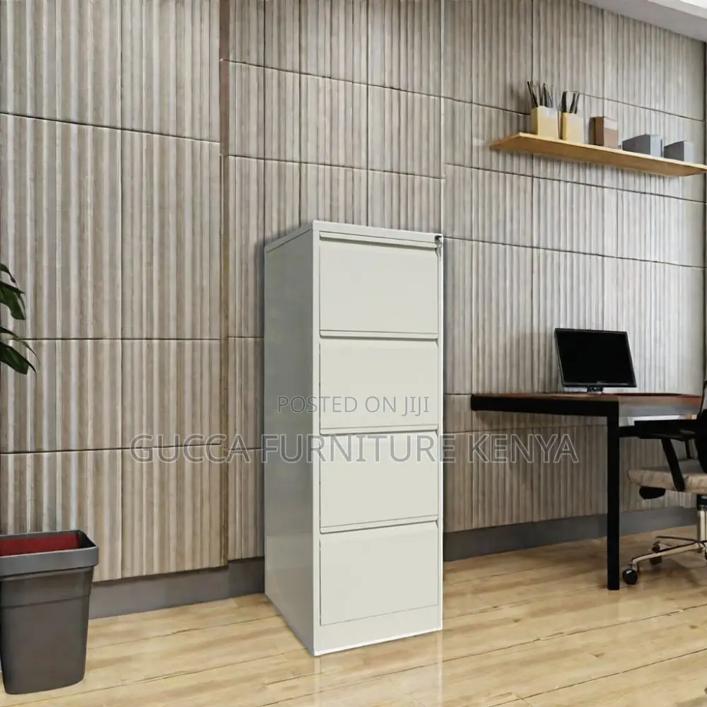 4-Drawer Steel Workstation Filing Cabinet