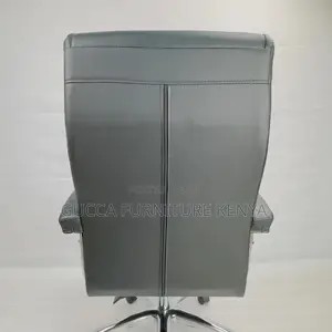 Office Gray Luxury Leather Workstation Chair