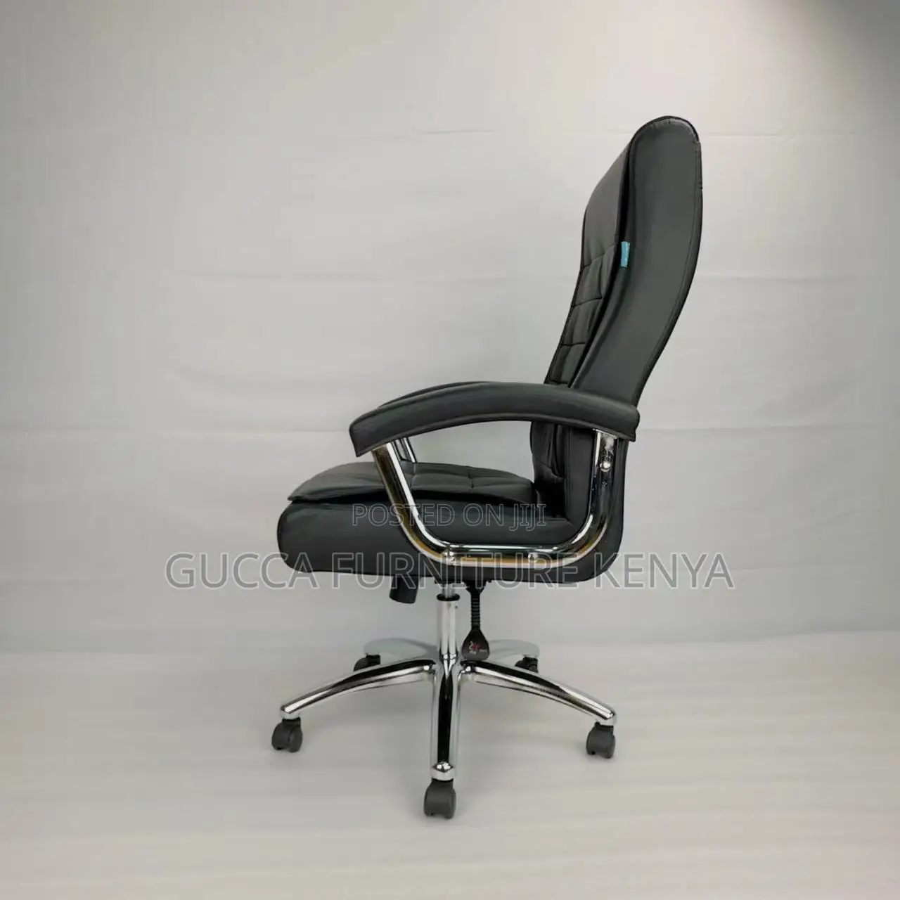 Office Gray Luxury Leather Workstation Chair