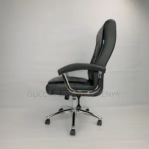 Office Gray Luxury Leather Workstation Chair
