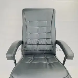 Office Gray Luxury Leather Workstation Chair