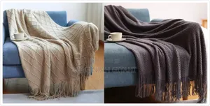 Green, Brown ,GreyThrow Blanket