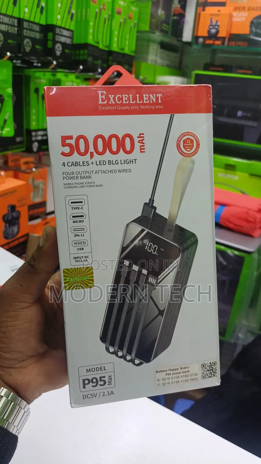 Excellent Ultra Capacity 50,000mah Power Bank – Fast Charge 22 5w