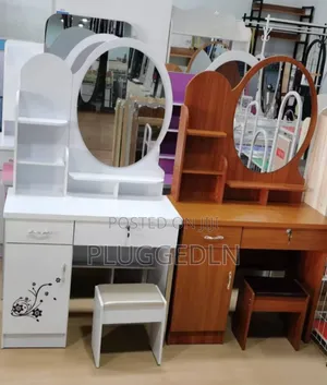 Executive Dressing Table - White/Brown
