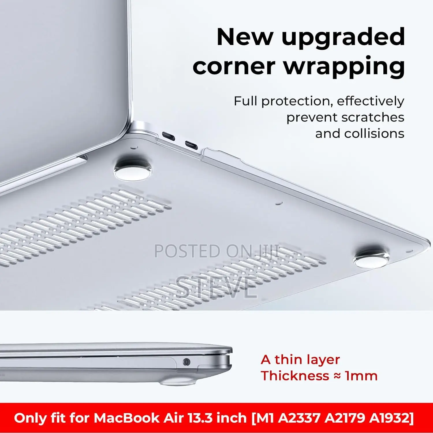 Macbook Air 13.3 Inch Hard Case + Keyboard Cover + Screenguard