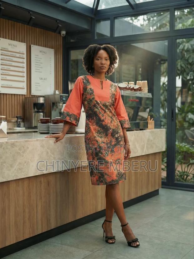 Short Peach Kaftan Dress