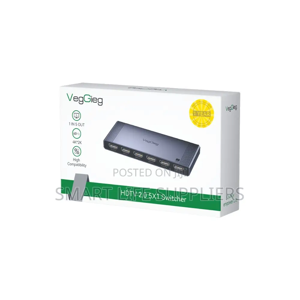 Veggieg v-Hd11 5-in-1 Hdmi 2.0 Switcher 60hz Ultra Hd