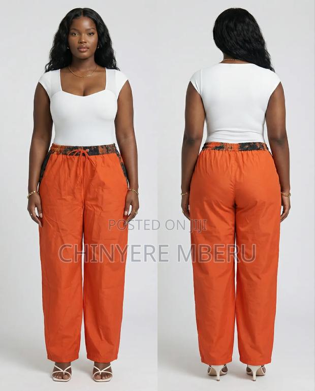 Orange and Tie Dye Kimono Top With Pant - thumbnail 2