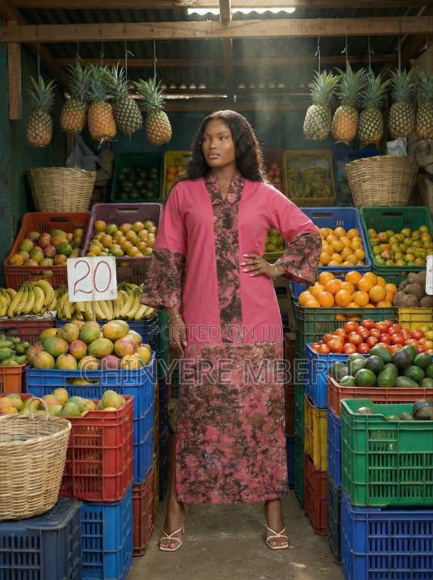 Long Pink Kaftan Dress
