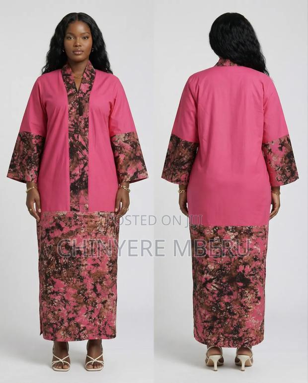 Long Pink Kaftan Dress - thumbnail 2