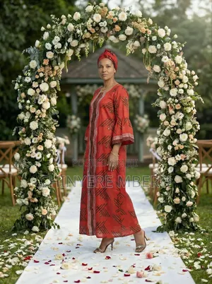 Cotton Voil Lace Kaftan Dress