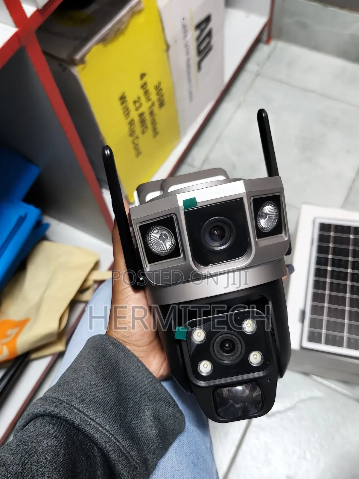 Dual Lens Abnormal Sound Detection Motion Detection Solar Powered 4g