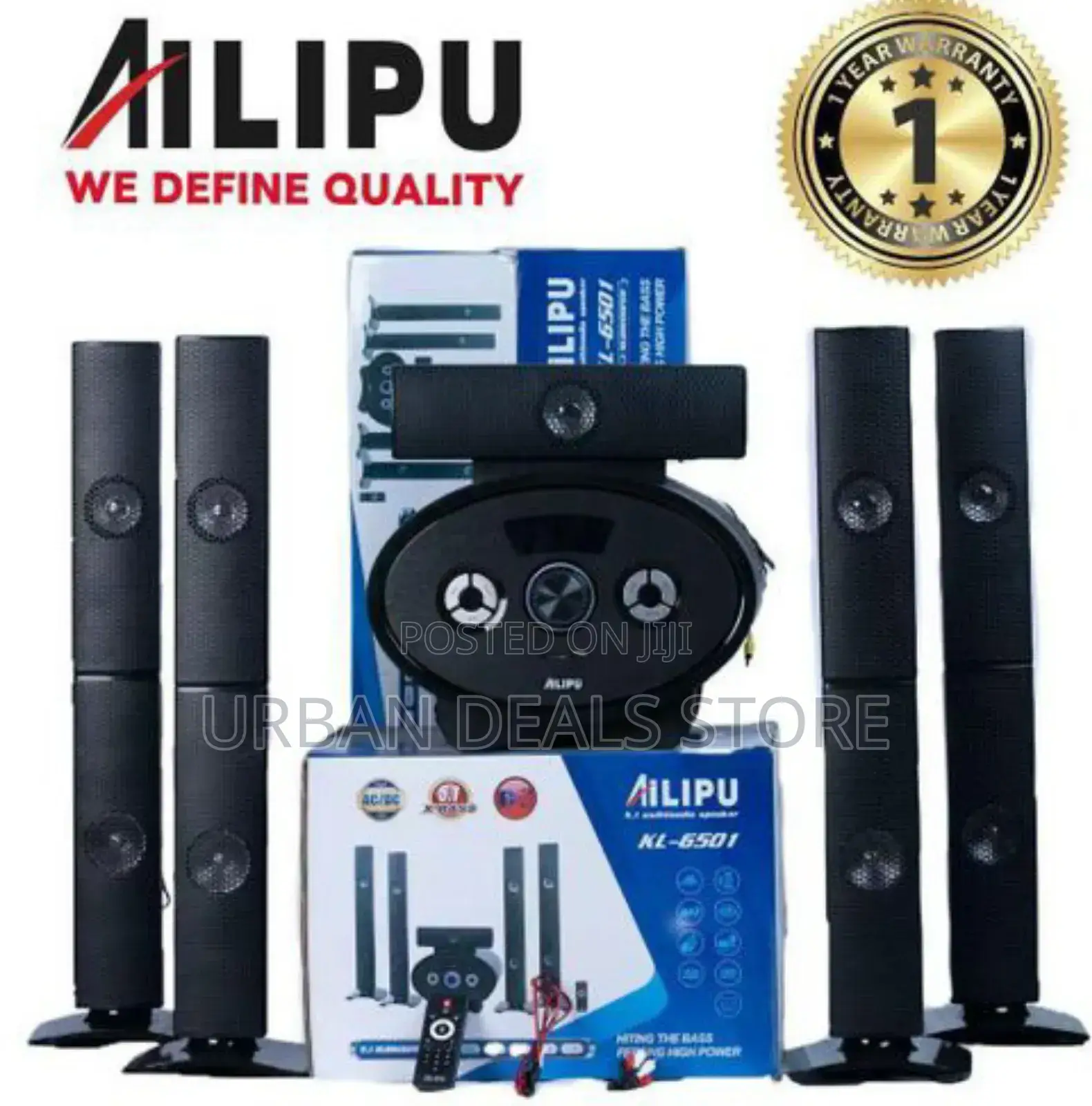 Ac/Dc Ailipu Kl-6501ad 5.1 Channel Home Theater Speaker System