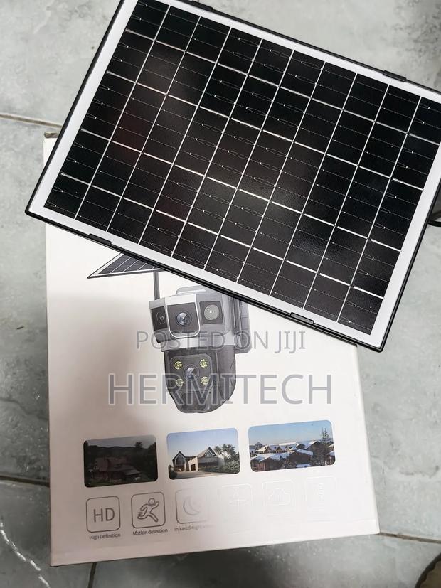 New V380 Pro Night Vision Pan-Tilt Dual Lens 4g Solar Camera