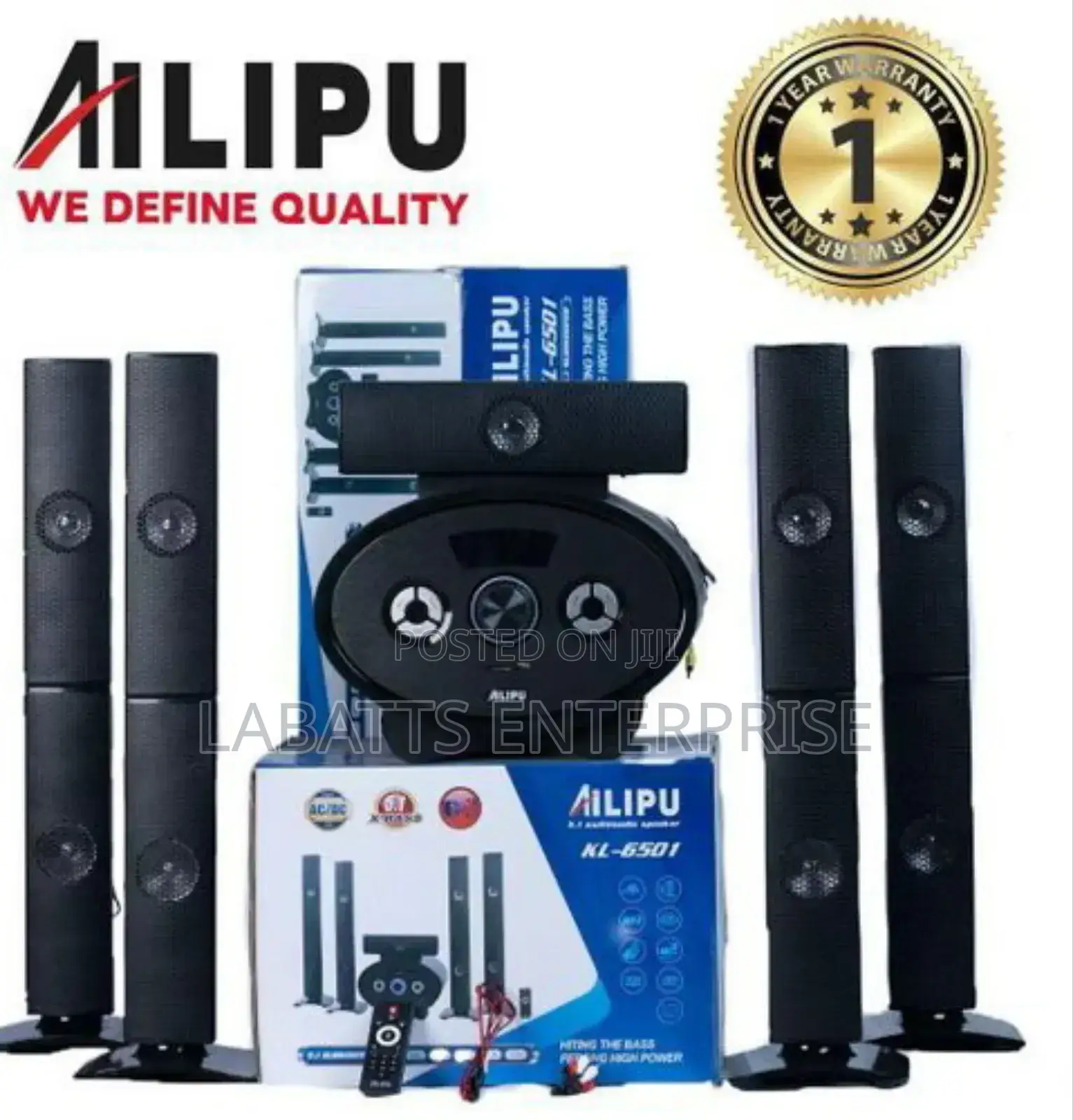 Ac/Dc Ailipu Kl-6501ad 5.1ch Home Theater Speaker System