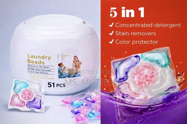 51 Pcs 5-in-1 Laundry Pods + Laundry Beads