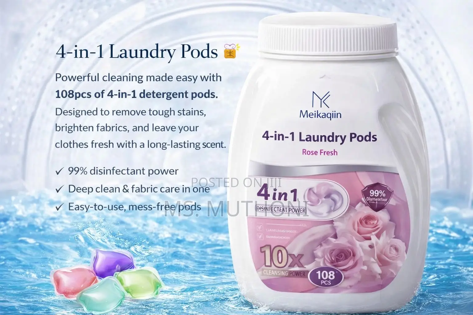 108 Pcs 4-in-1 Laundry Pods