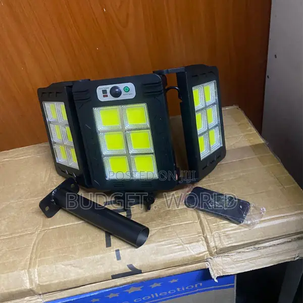 300w Solar Light With Motion Sensor Foldable Panels