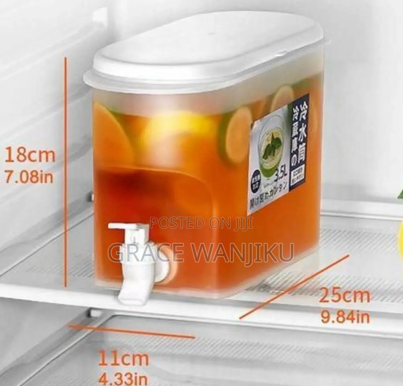 Best Quality 3.5l Table Top or Fridge Container With Dispenser Tap*