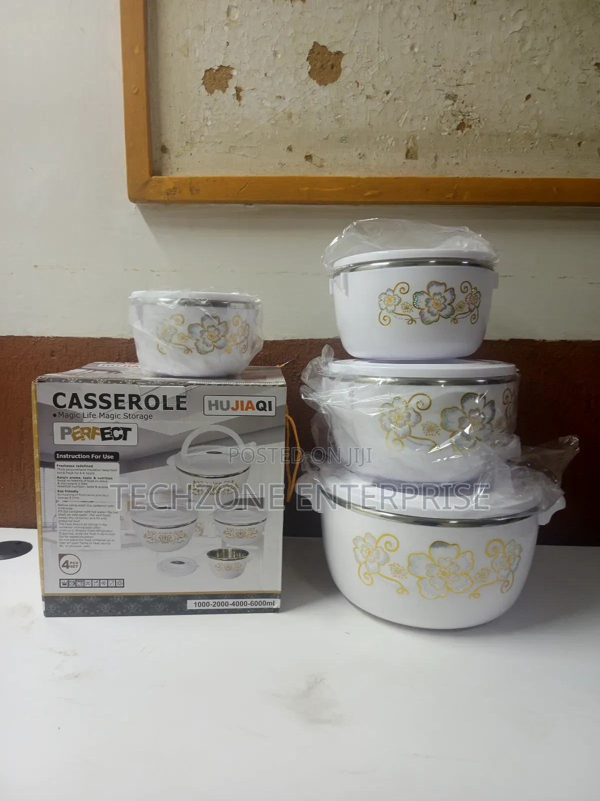 High Quality 4pcs Set White Casserole Hotpots 