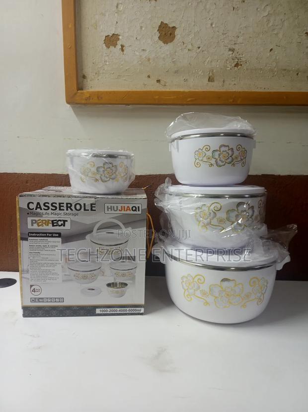 High Quality 4pcs Set White Casserole Hotpots