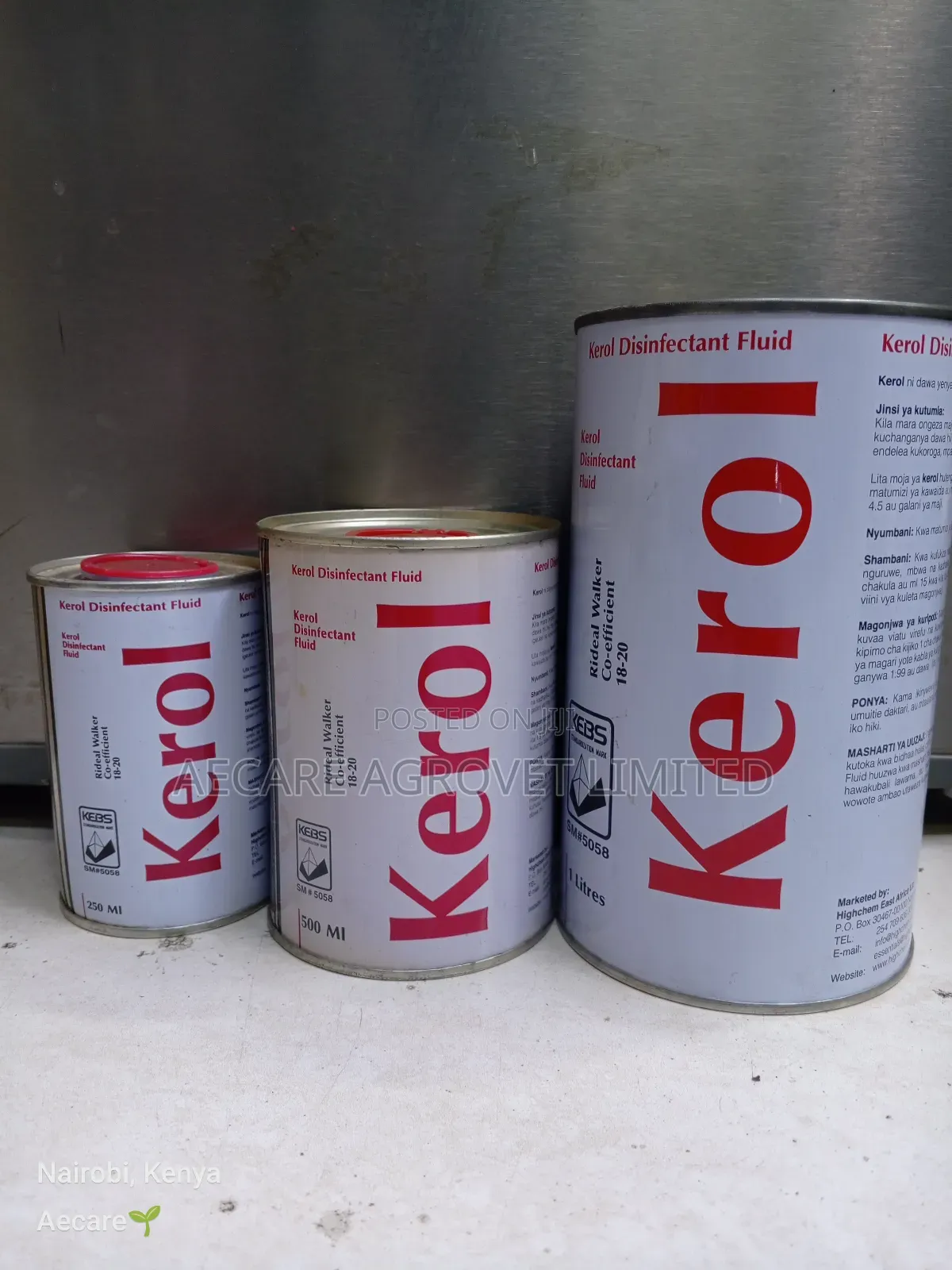 Kerol Disinfectant Fluid 250 Ml , 500ml , 1litre