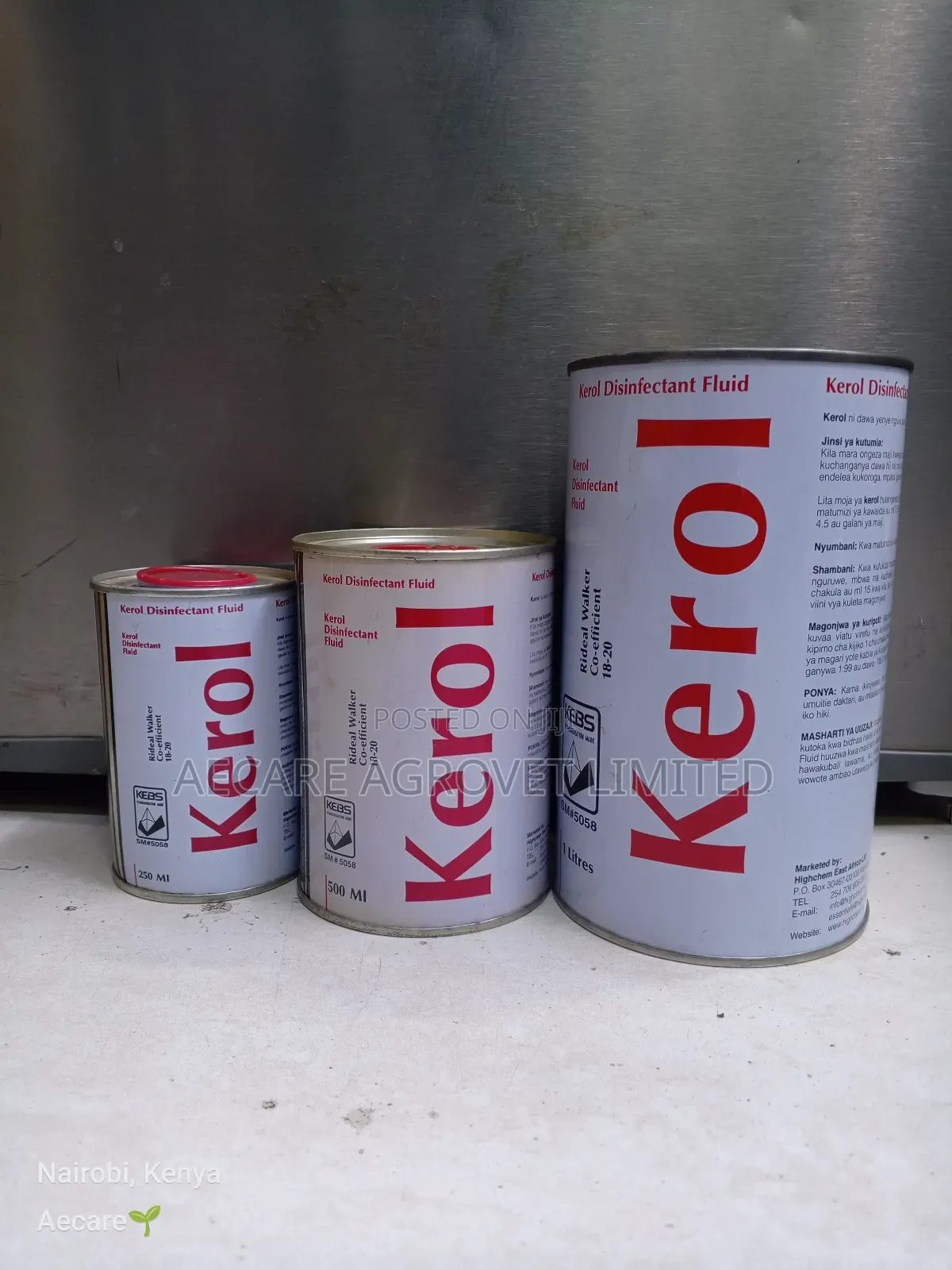 Kerol Disinfectant Fluid 250 Ml , 500ml , 1litre